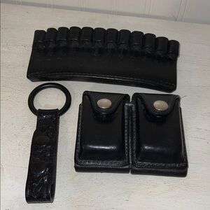 Lot Don Hume leather Police belt accessories pouch holder